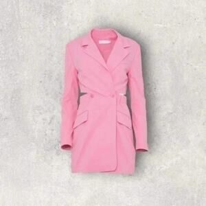 JONATHAN SIMKHAI Kylo Cut Out Tech Blazer Mini Dress in Taffy B1473